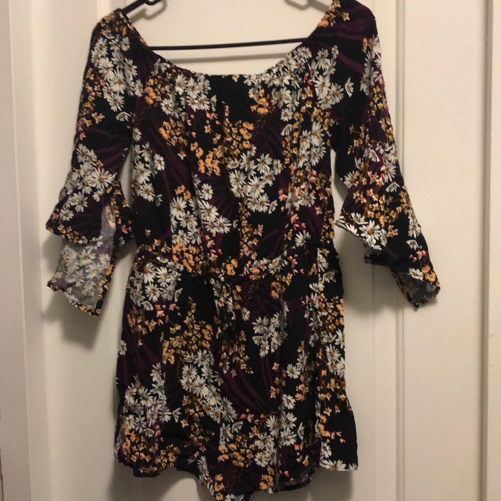 Black off the shoulder romper